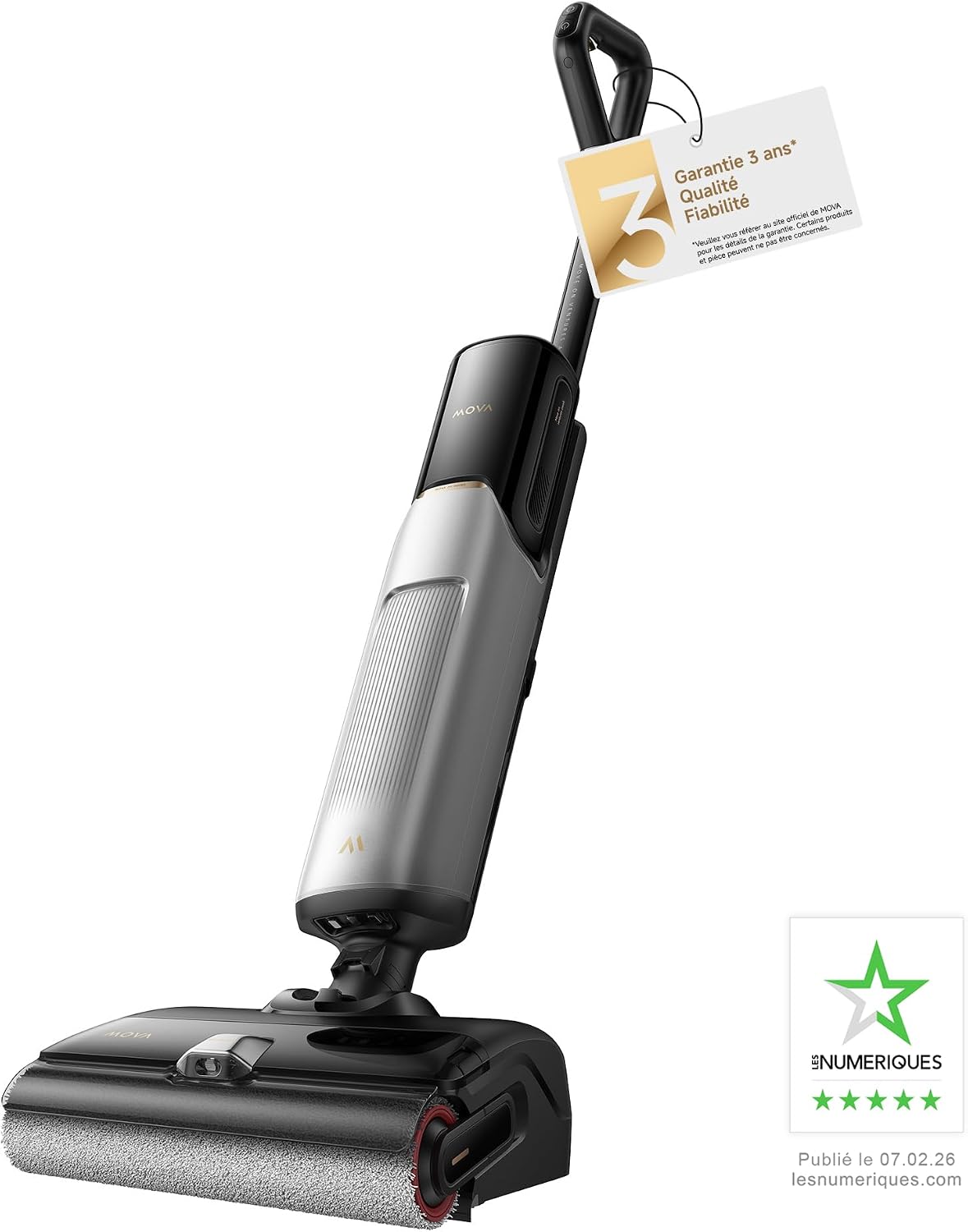 X4 Pro, Aspirateur Laveur sans Fil avec Lavage à l'eau Chaude X4 Pro-noir