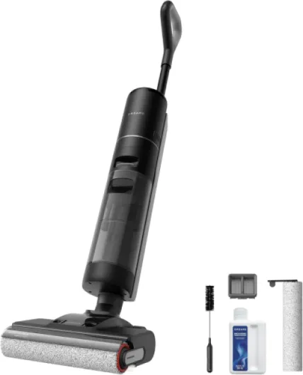H12 Pro Ultra Aspirateur Eau et poussière, Lavage 60 °C, Séchage 30 Min, Nettoyage Auto Double Rotation avec Racleur Résistant, Aspiration 16 kPa, Brosse 2 Bords, Détection Intelligents
