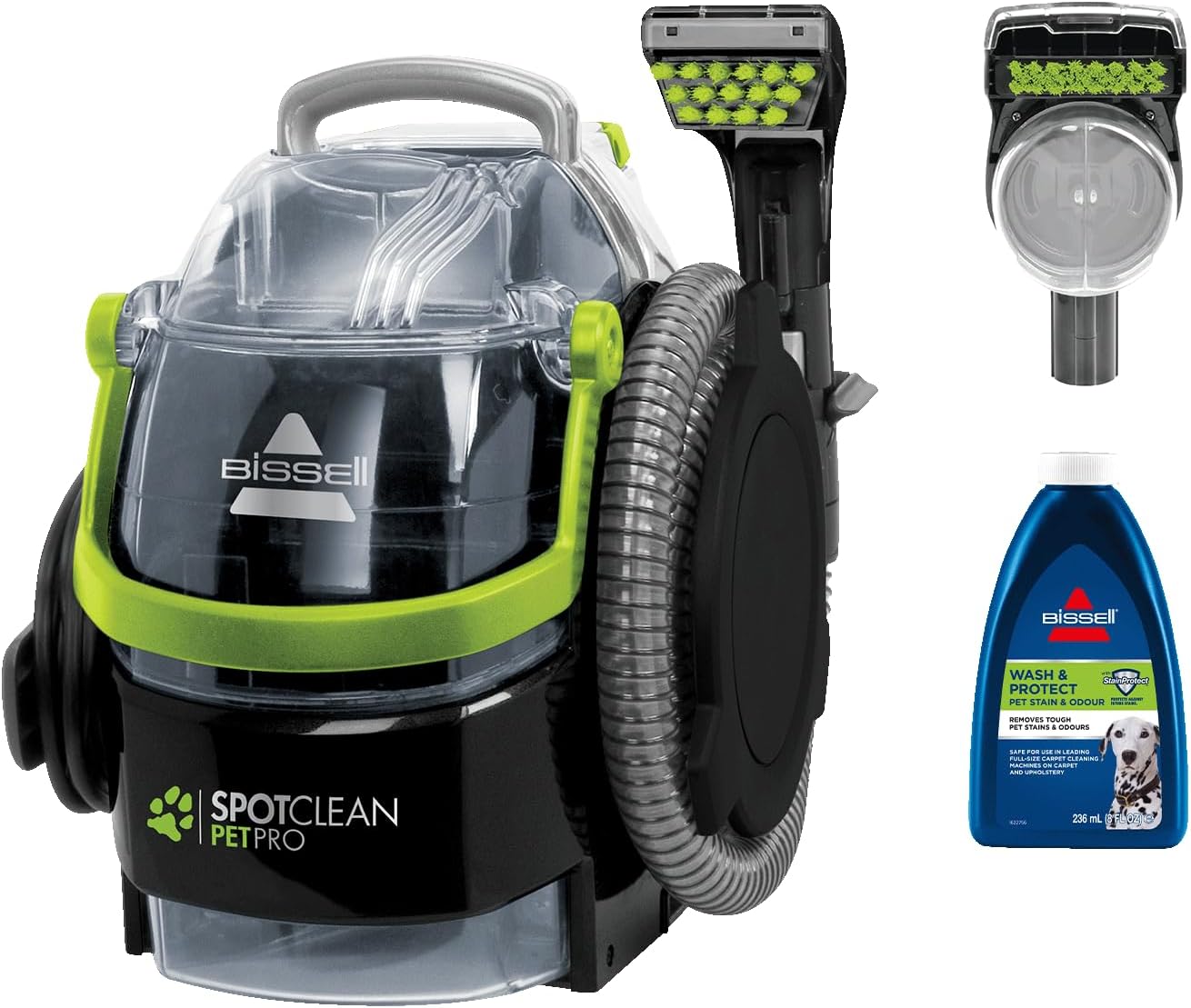 SpotClean Pet Pro, Shampouineuse Canapé, Moteur Puissant de 750W, Idéal pour Les Propriétaires d'animaux, Nettoyeur pour Tapis, Moquettes, Meubles, Tissus, Voiture & Plus Encore, 15585