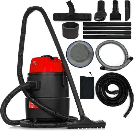 LEHMANN Aspirateur de Piscine 4-en-1 avec Kit de Buses, 1400 W, 30 L, Aspirateur de Bassin, Aspirateur Eau pour Le Nettoyage Piscine et Bassin avec Fonction du Souffleur, Accessoires Inclus