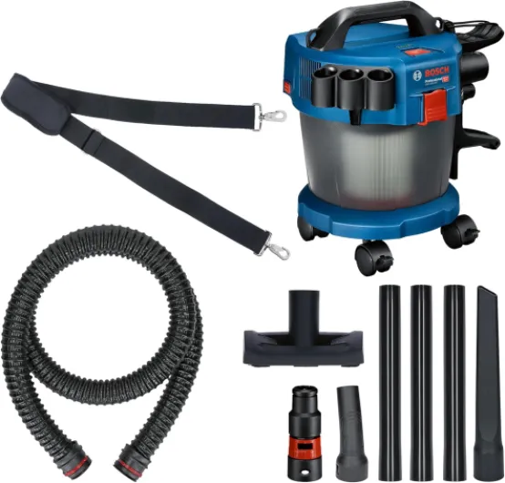Bosch Professional 18V System aspirateur industriel GAS 18V-10 L (avec flexible de 1,6 m, 3 tubes prolongateurs)