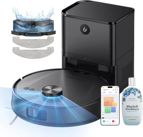 T20 Pro Aspirateur Robot, Robot Aspirateur Laveur, Robot Silencieux Connecté avec WiFi/Bluetooth/Alexa/App, 6 Modes de Nettoyage, Auto-Charge, 8000 Pa, Idéal pour Poils d'animaux