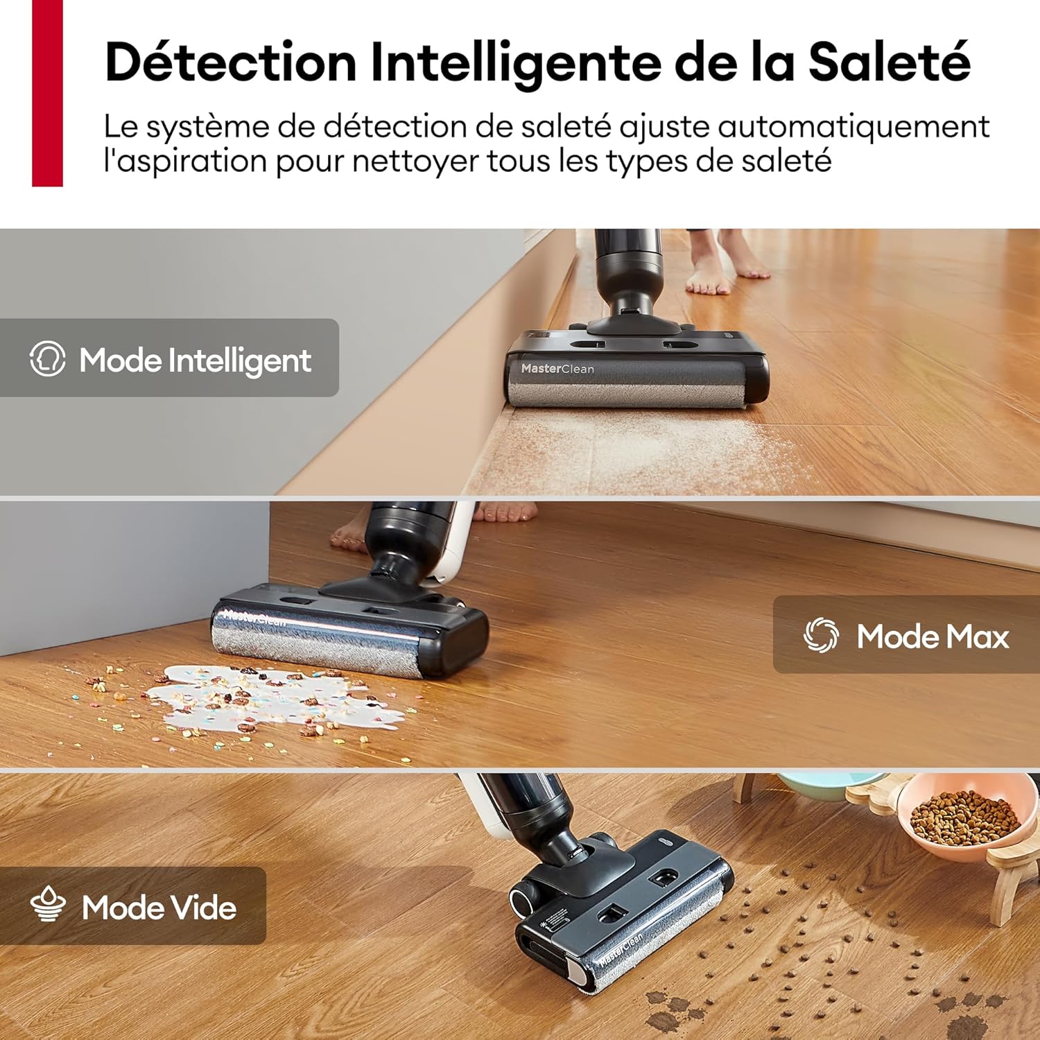 Aspirateur Laveur sans Fil, Tout-en-Un – Nettoyage Humide & Sec 50 Min Autonomie, Double Réservoir, Brosse Automotrice Angle & Bords, Air-Dry Auto-Nettoyage AC1