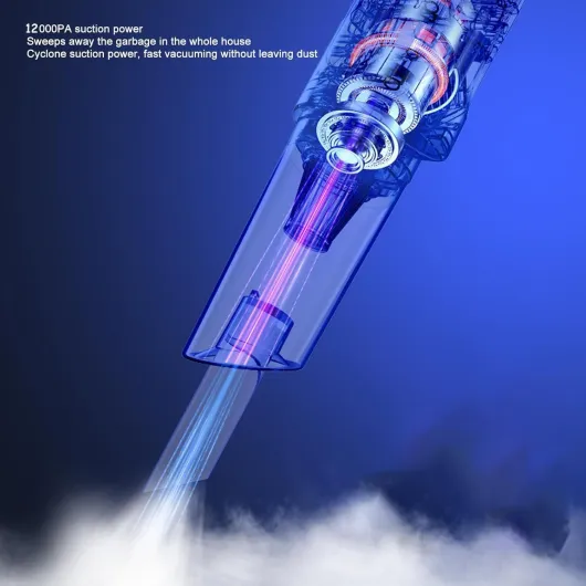 Aspirateur Laveur sans Fil, 12000Pa/400W/35Min Puissant Électriques Autonomie Aspirateur Balai, Très Silencieux Aspirateur avec Brosse à Sol Anti-Tangle, pour Sols Durs/Tapis/Poils d'animaux/Voiture
