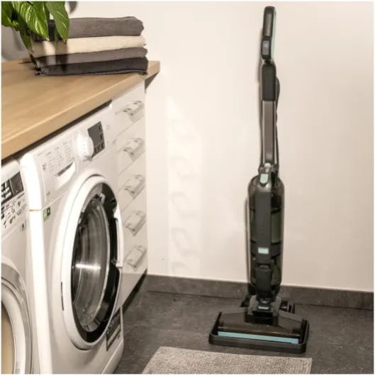 CLEAN'UP Aspirateur Balai Laveur Filaire DOH143-2 en1, 600W, 2 réservoirs, Noir