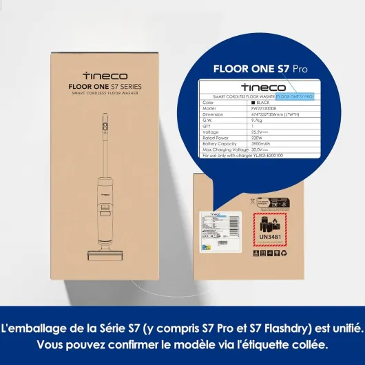 Floor One S7 Pro Series Aspirateur Laveur Sec Et Humide Intelligent sans Fil pour Sols Durs, Écran Digital LED, Grande Autonomie, Parfait pour Les Tâches Tenaces et Les Poils
