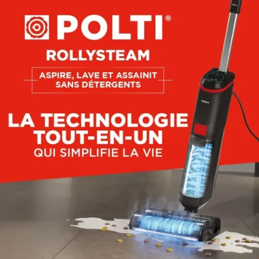 Test Polti Rollysteam WD20 : le balai vapeur qui veut tout faire d’un coup (avec des limites)
