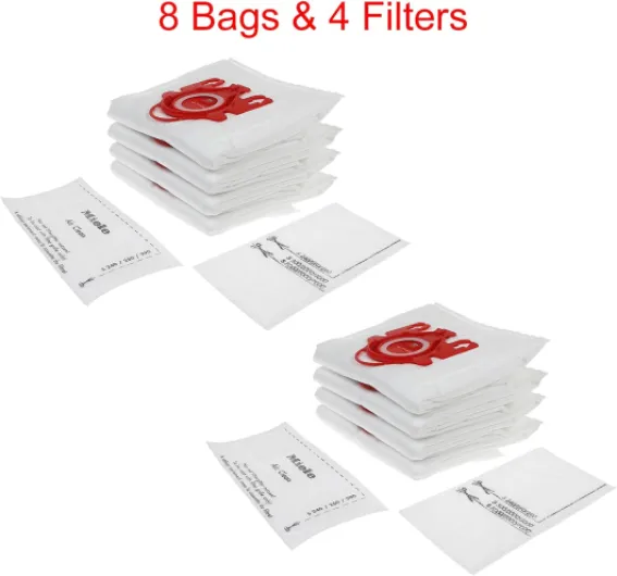 Miele HyClean 3D Efficiency Sac à poussière type FJM, 8 sacs et 4 filtres