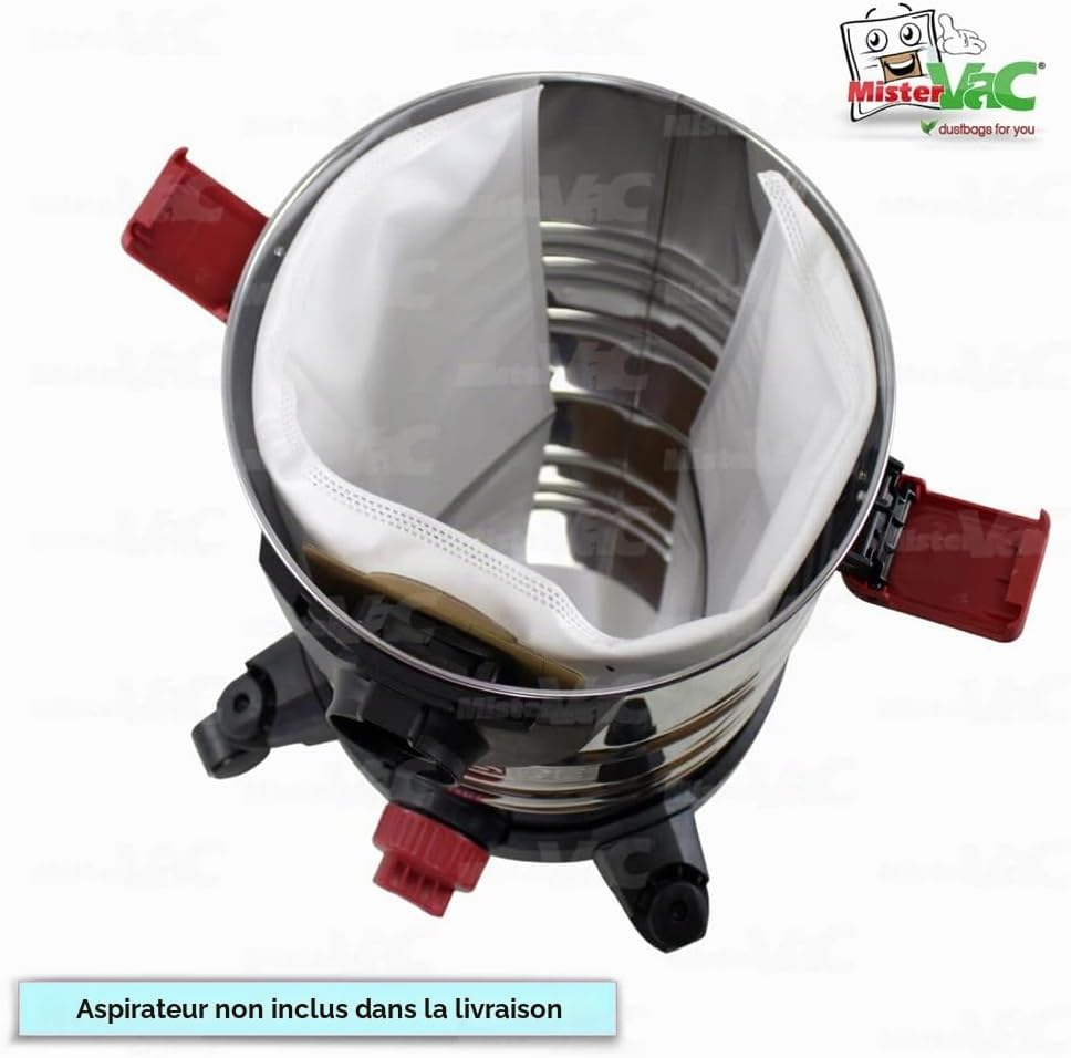 Sacs d'aspirateur compatibles MisterVac, sacs de rechange, lot de 5 Parkside PWS20 C2 Waschsauger,377366 2110