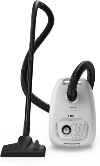 , Série 4, aspirateur avec Sac, Rayon d'action de 11 m, Sac à poussière XL, suceur pour Tissus d'ameublement, suceur Plat, Compartiment à Accessoires intégré, Blanc, BGB41WH1 Blanc Serie 4 BGB41WH1