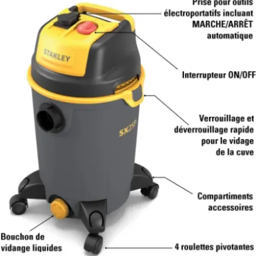 Test STANLEY SXVC25PTDE : l’aspirateur d’atelier qui fait le boulot sans trop se compliquer