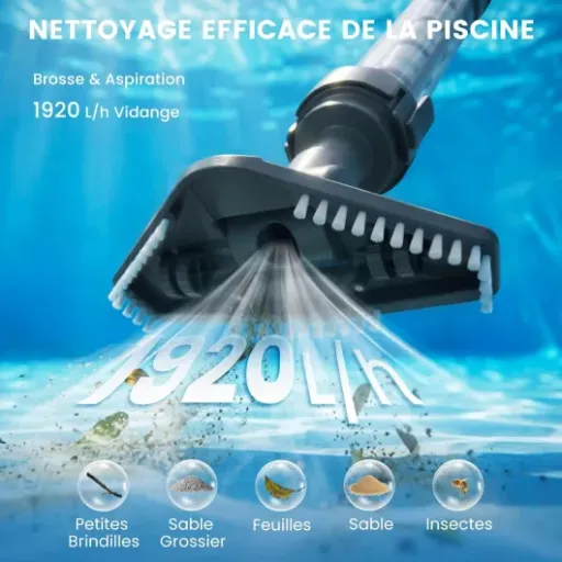 Test Aspirateur Piscine sans Fil Apyns EDHV05 : le petit balai qui simplifie le nettoyage du fond