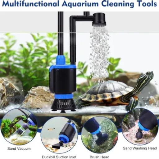 Test AQQA Aspirateur de fond 6 en 1 : le nettoyeur costaud pour moyens et grands aquariums