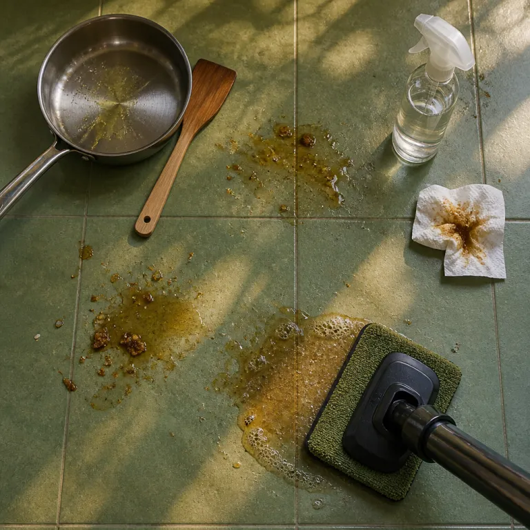 Taches de gras au sol : pourquoi votre aspirateur laveur galère en cuisine et comment y remédier