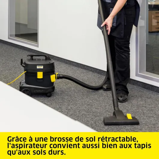 Aspirateur T 11/1 Classic HEPA Re!Plast, cuve : 11 l, Puissance : 850 W, Niveau de Pression Acoustique : 61 DB(A), 4,2 kg, câble : 7,5 m, Filtre HEPA 14, Plastique avec Contenu recyclé