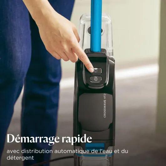 CrossWave HF2, Aspirateur Balai Laveur à Câble, Aspire & Lave en Même Temps, Nettoyeur Eau et Poussière Léger & Puissant, Aspirateur Balai Sec et Humide, Seulement pour Sols Durs, 3845N