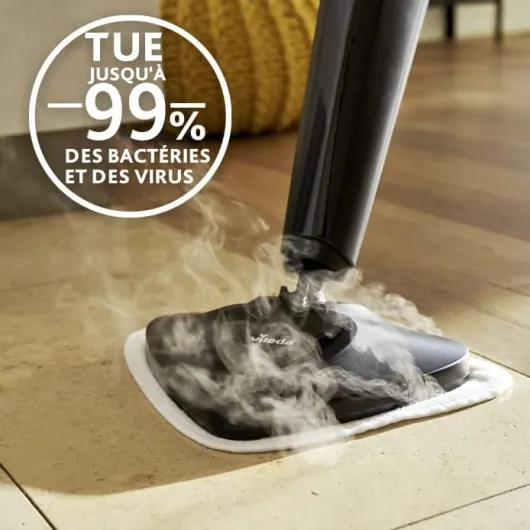 Steam Plus Edition Triangulaire avec Power Pad, balai vapeur, performance de nettoyage hygiénique sans utilisation de produits chimiques, pour tous les sols durs et les moquettes Edition Triangulaire & Power Pad