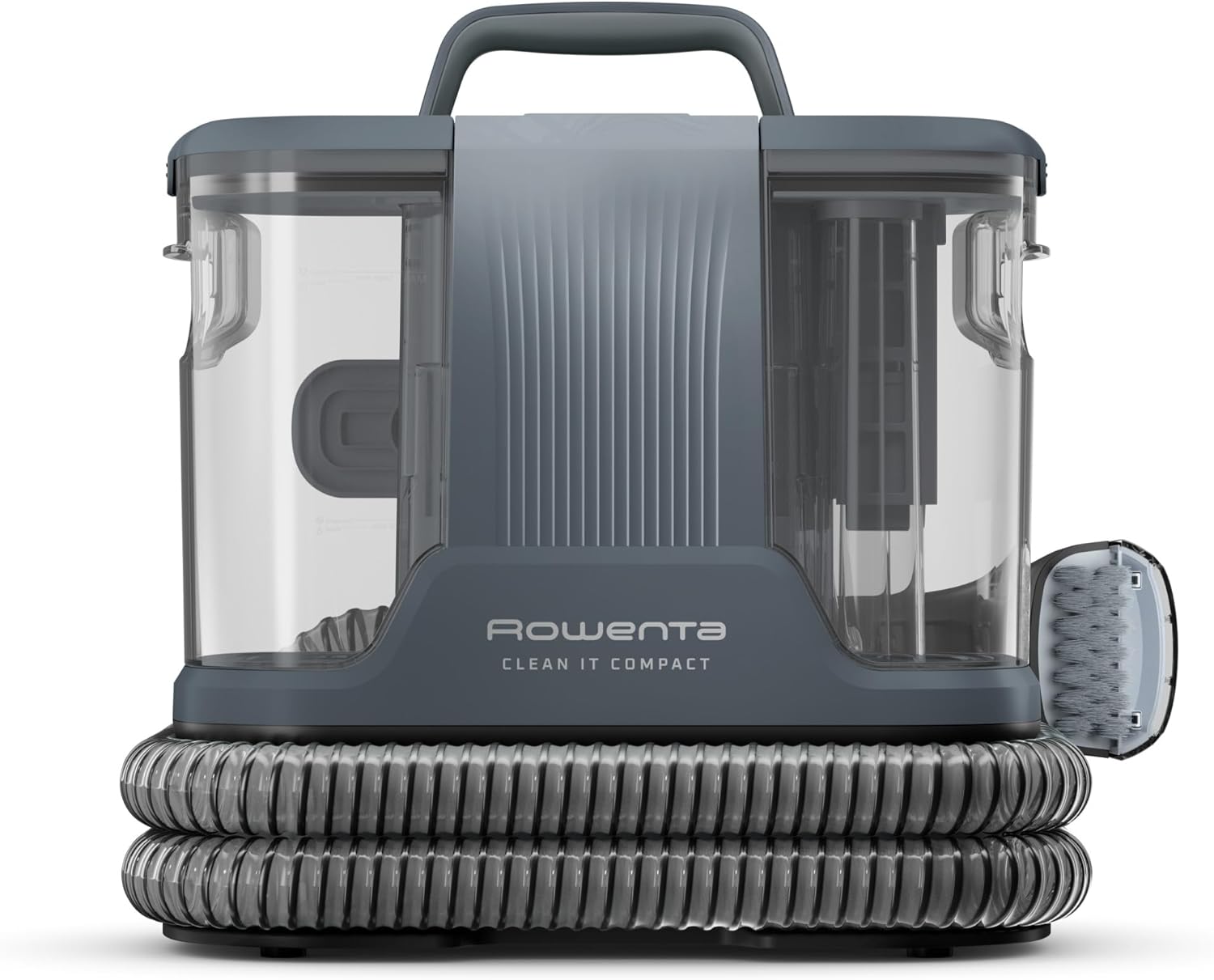 , Clean It Compact, Shampouineuse, Détacheur, Nettoyeur Portable, Tapis, Intérieur de Voiture, Canapés, Design Compact, Puissant 400W, IN3011F0, Grise Clean it Compact Grise